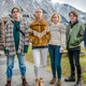 The cast of Ragnarok, from left to right, Herman Tømmeraas, Ylva Bjørkaas Thedin,Theresa Frostad Eggesbø, Emma Bones, Jonas Strand Gravli and David Stakston.